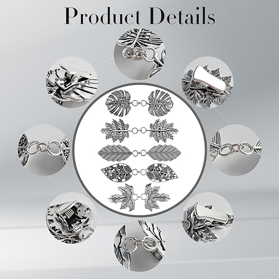 Vintage Shirt Dress Sweater Cardigan Shawl Cape Clips for Women