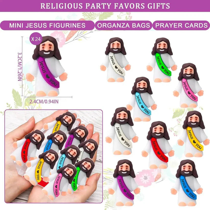 25-100 Pcs Mini Jesus Figures Jesus Loves You Toys