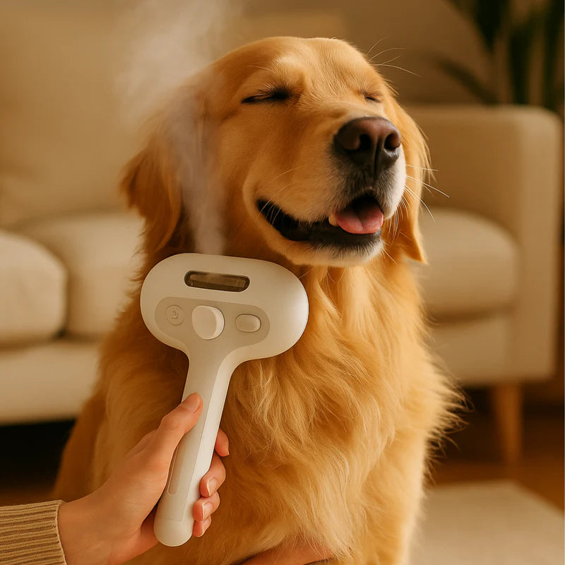 Spray Brush – Pet Grooming & Hair Care with Refillable Bottle
