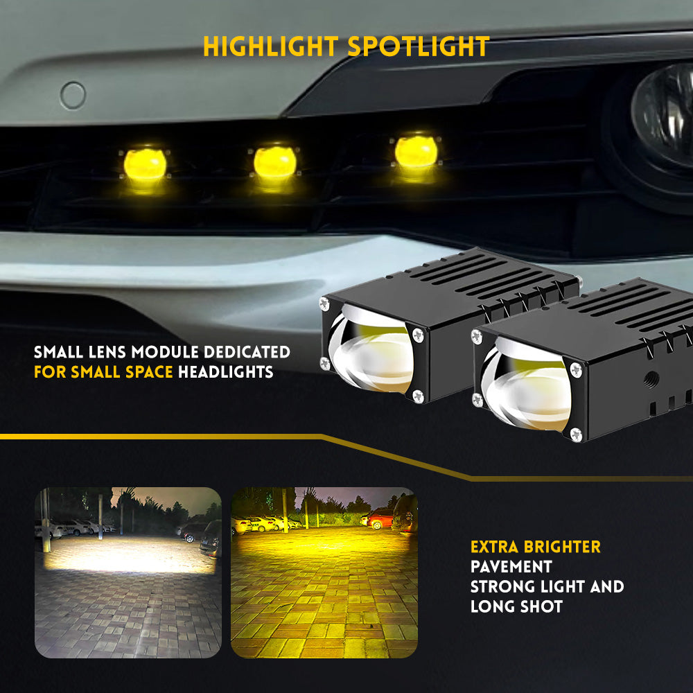 Ultra-Thin Dual-Beam Projection Lens Grille Light – For Vehicles