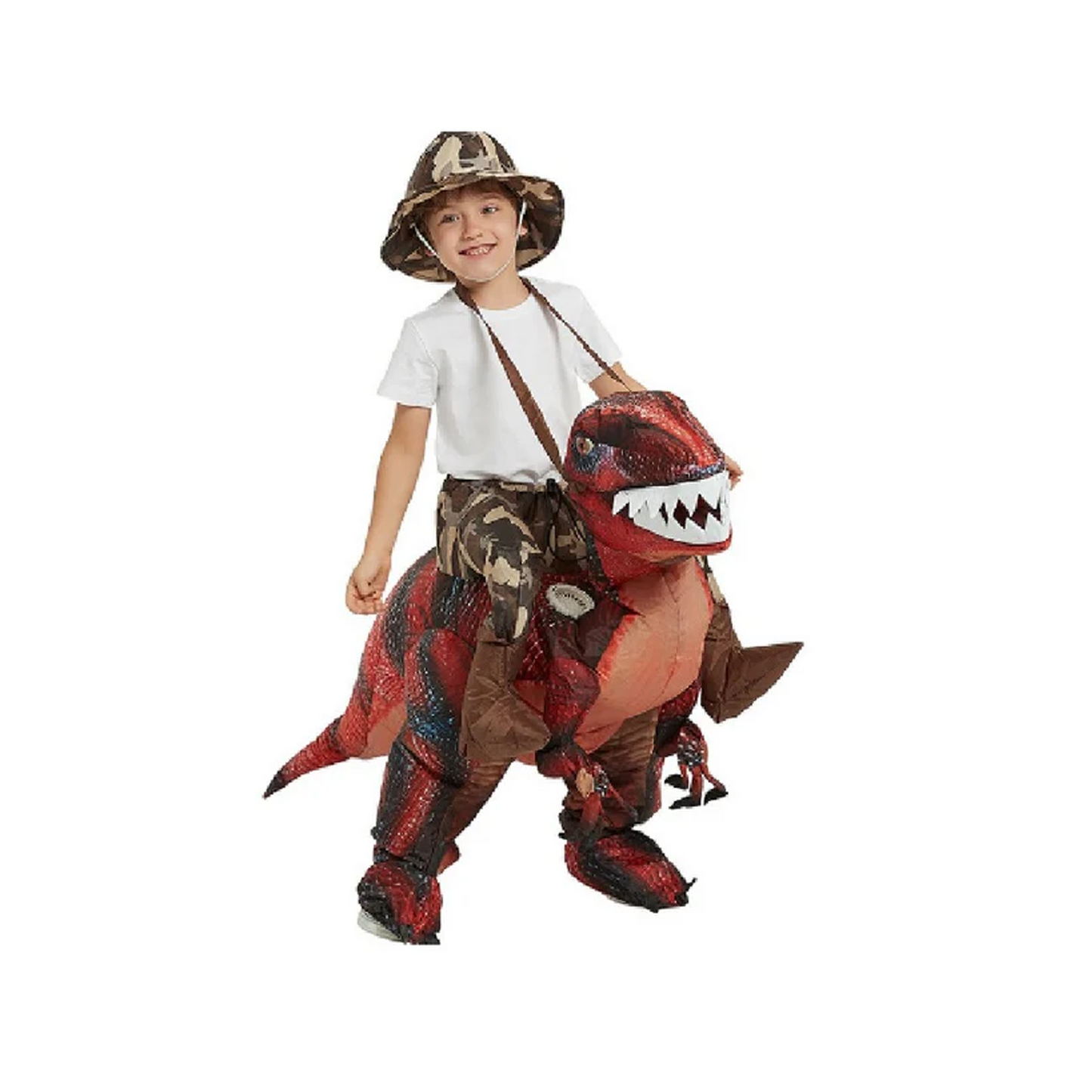 Velociraptor - Red - Ride-On Dinosaur - Costume - Child One Size