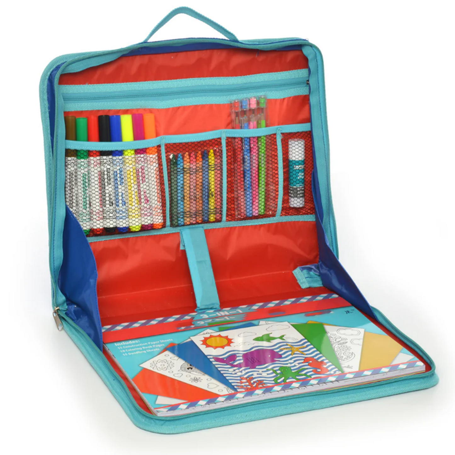 Travel Activity Laptop Desk with Writing & Craft Accessories