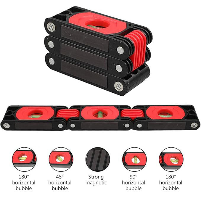 Multifunction Foldable Level Tool – Professional-Grade Measuring Ruler | High Precision | Ideal for Renovation, Carpentry & DIY Projects