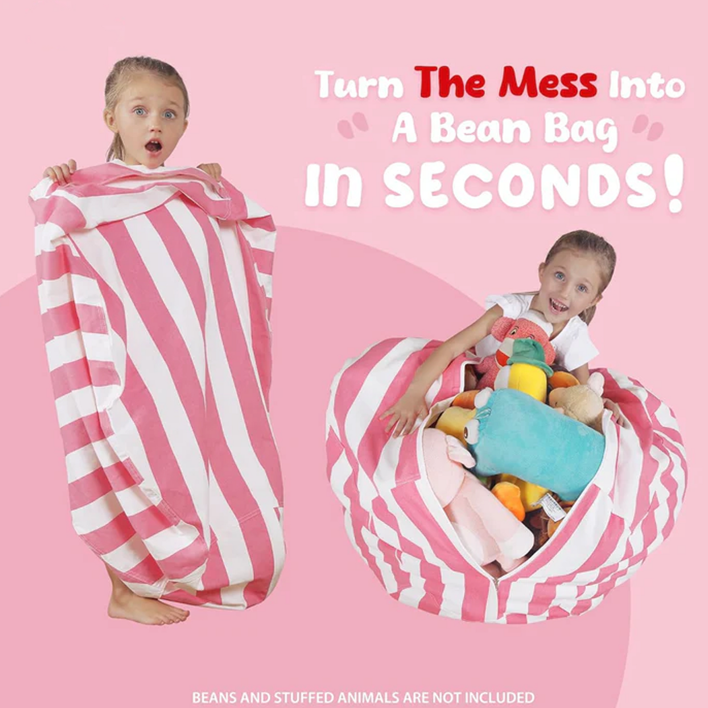 Stuffed Animal Storage Bean Bag Cover