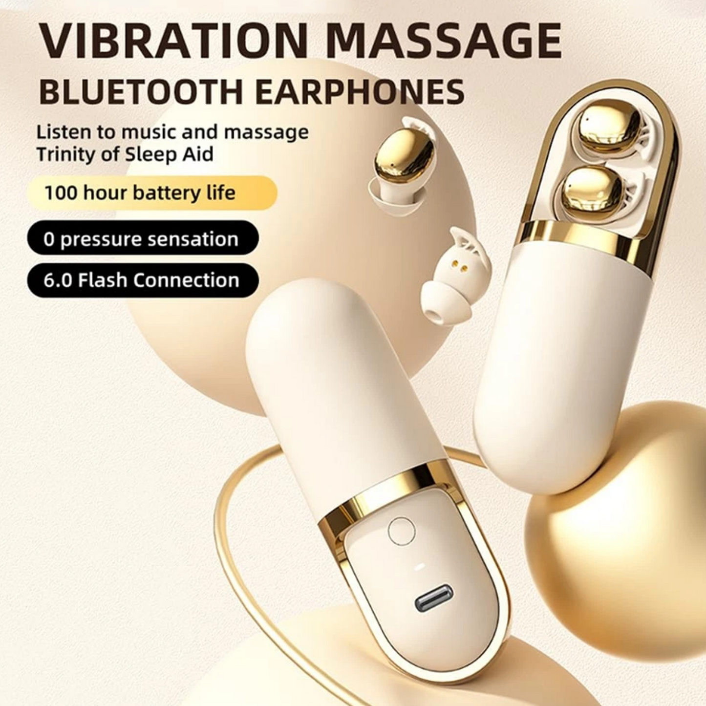 Vibration Massage Bluetooth Headphones, Wireless Headphones, 6.0