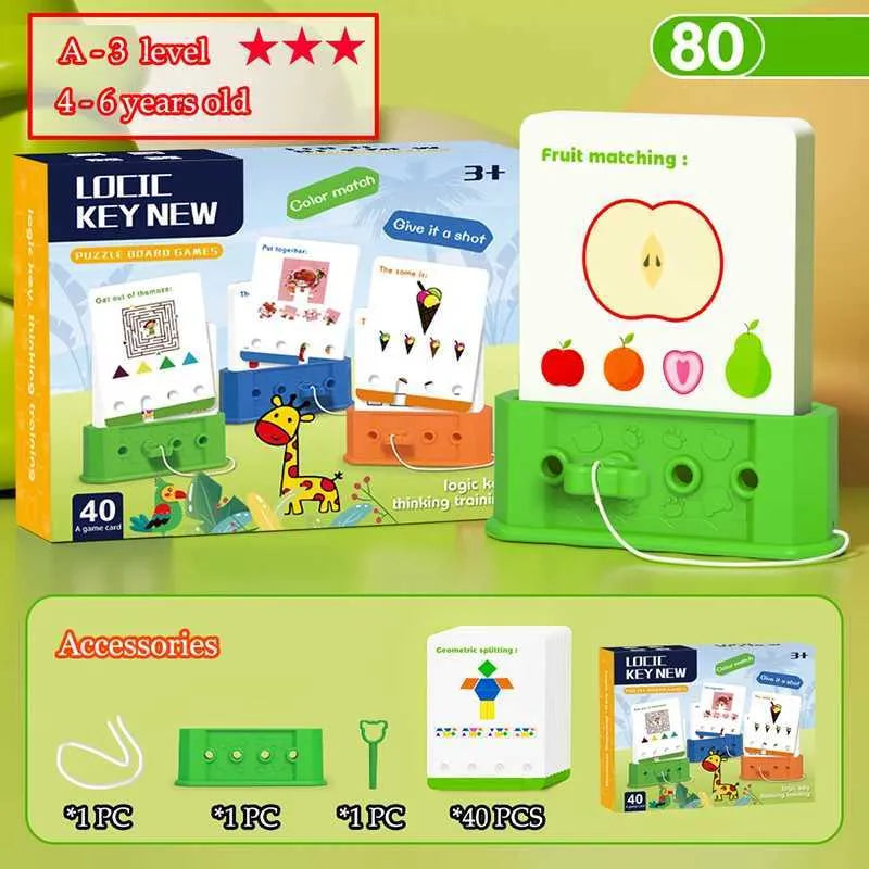 Montessori Logical Thinking Puzzle Game for Kids – Early Learning Shape Sorting