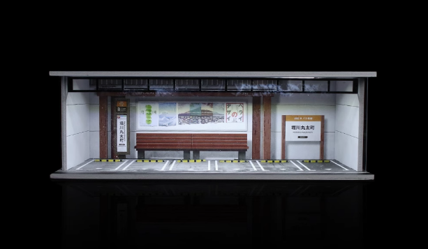 1/64 3D Parking Garage Model – LED Light Display Scene for Car Collectibles