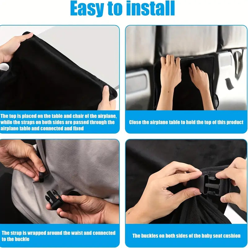 Airplane Seat Extender for Kids – Travel Baby Bed & Footrest | Foldable & Portable, Perfect for Long Flights