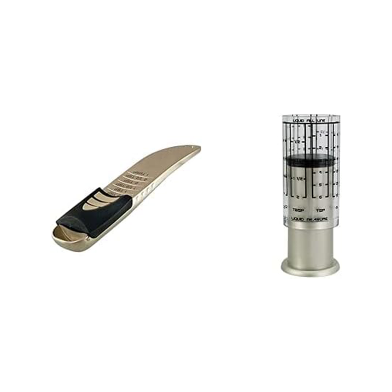 Cook’s Pro Adjust-A-Measure Set, 3-Piece, Satin,Black and Silver