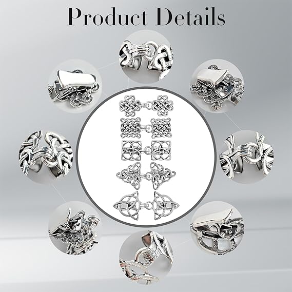 Vintage Shirt Dress Sweater Cardigan Shawl Cape Clips for Women