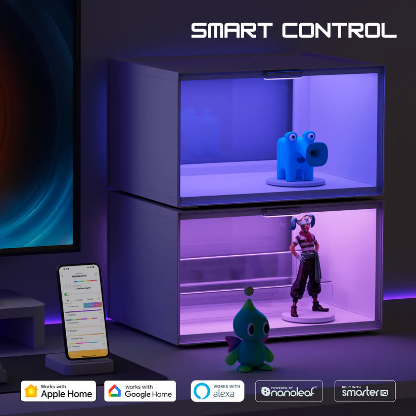 Smart LED Display Cabinet – Modular RGBW Showcase for Collectibles