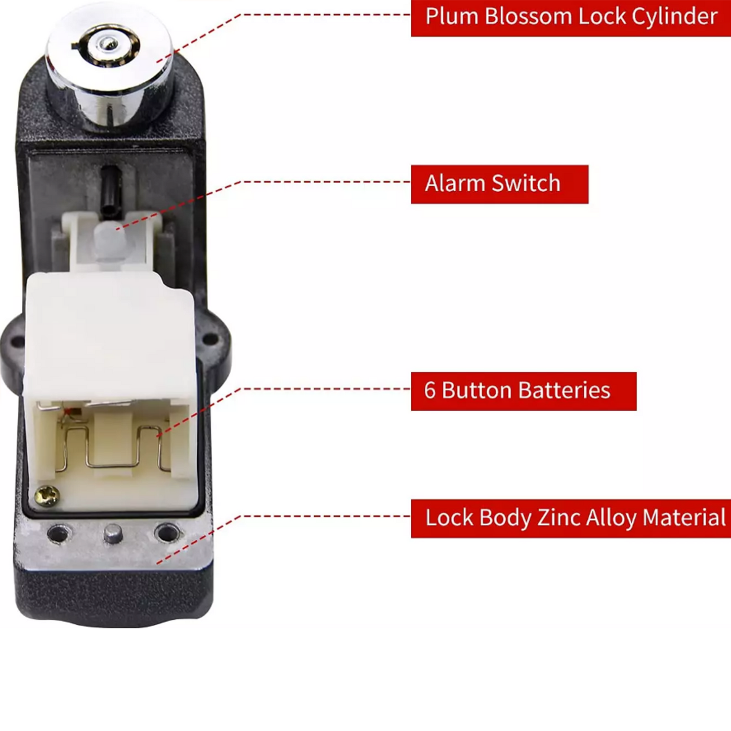 Alarm Disc Lock Set, 2 Pack Brake Lock, Anti-Theft Waterproof 110 Db 7Mm Pin 5Ft
