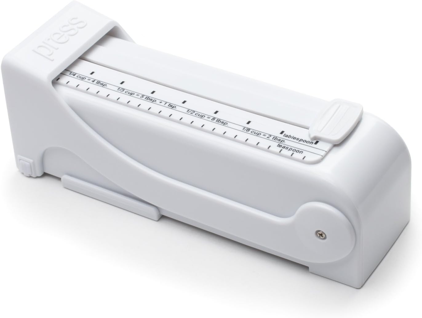 Butter Cutter Slicer, Measuring Dispenser and Keeper, White - One Stick Capacity