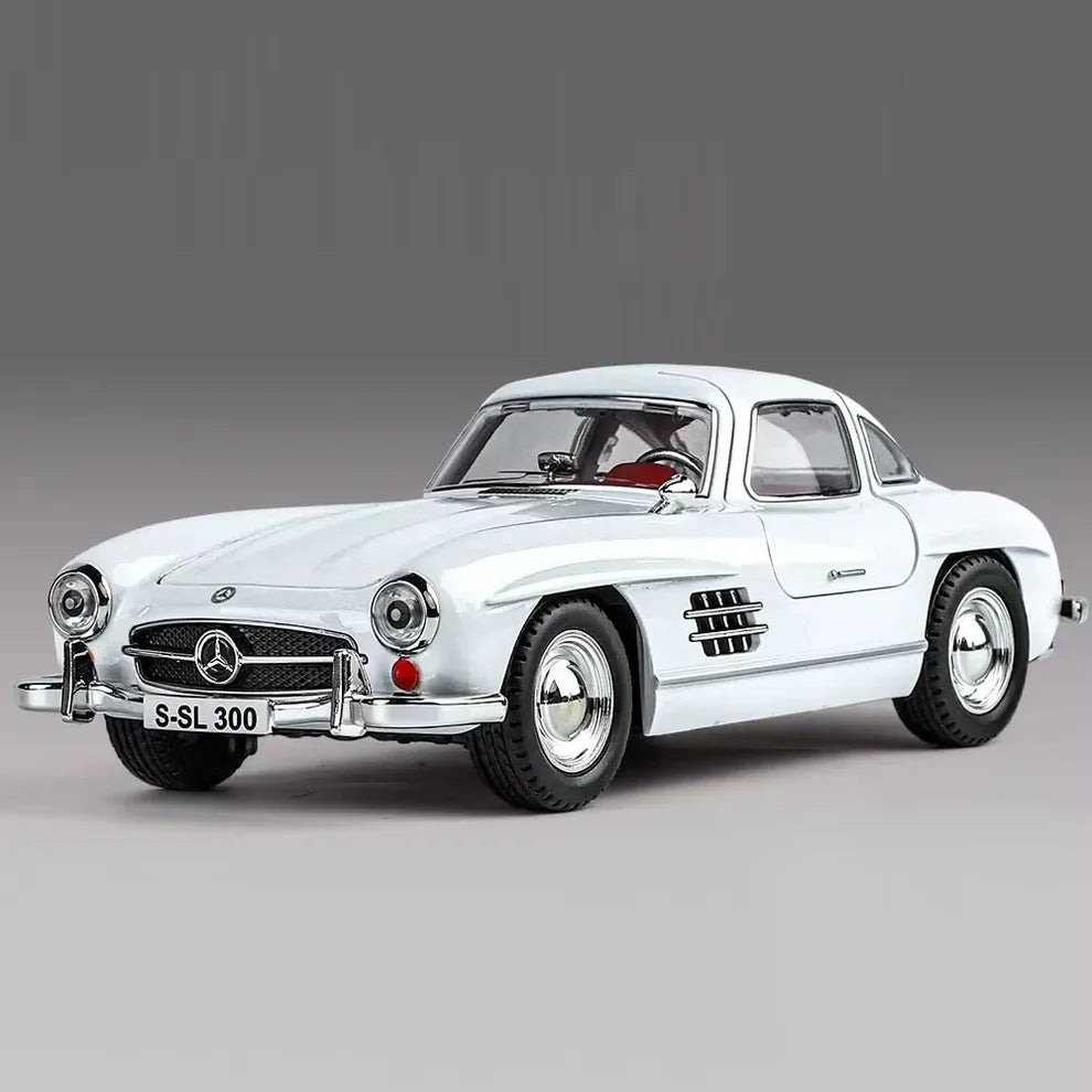 1:24 300SL Diecast Vintage Car – Alloy Model with Lights, Music & Openable Doors