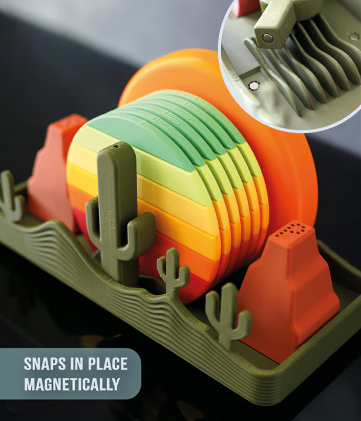 Desert Sunset 3D Printable Set: Where Art Meets Everyday Joy