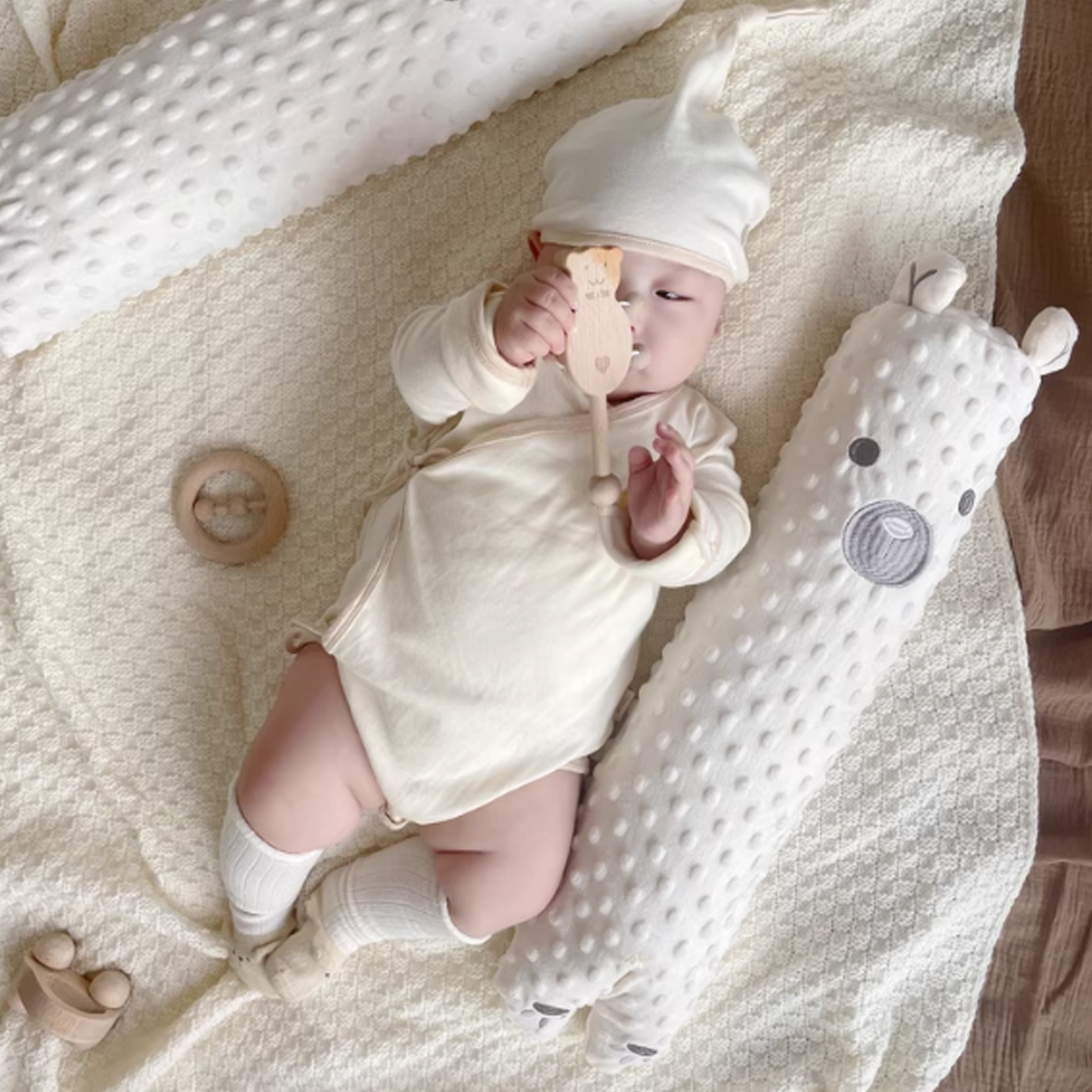 Buckwheat baby pillow to prevent startle reflex