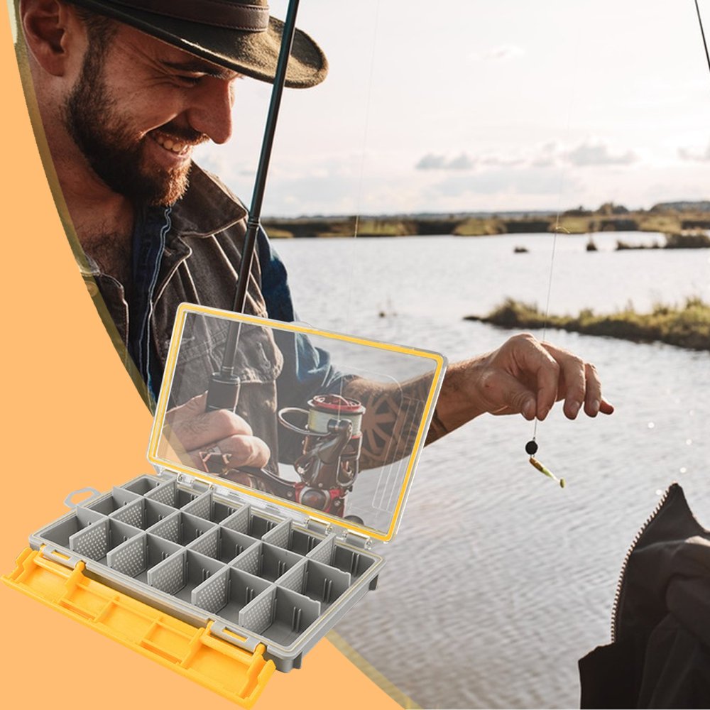 Fishing Tackle Box – Lightweight Adjustable Storage Case | Saltwater & Freshwater Fishing | Waterproof & Durable