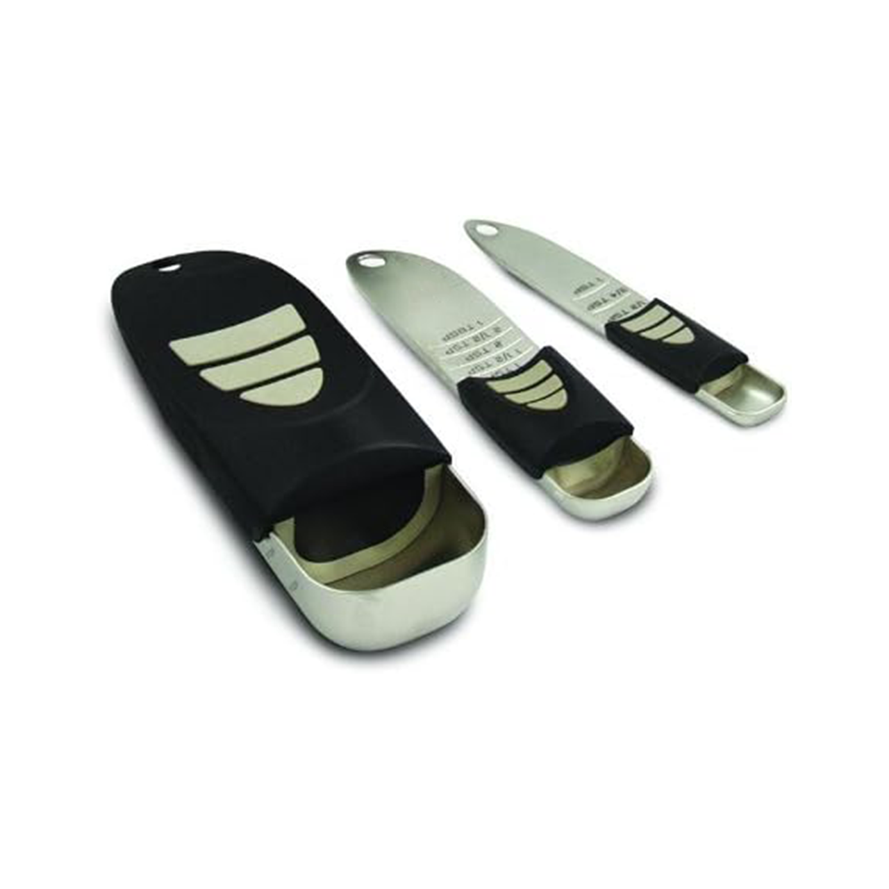 Cook’s Pro Adjust-A-Measure Set, 3-Piece, Satin,Black and Silver