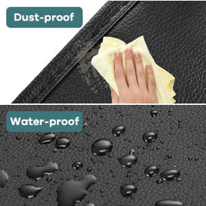 Car Back Seat Organizer with Foldable Tray Table – PU Leather Car Seat Protector & Storage Bag