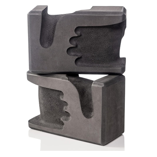 Yoga Blocks 2-Pack | Wrist Relief Hand-Shaped Yoga Bricks | EVA Non-Slip Yoga Support Tool