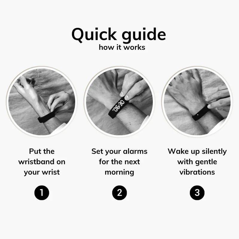 Smart Wake-Up Wristband Alarm – No More Oversleeping | Comfortable & Reliable Wake-Up Solution