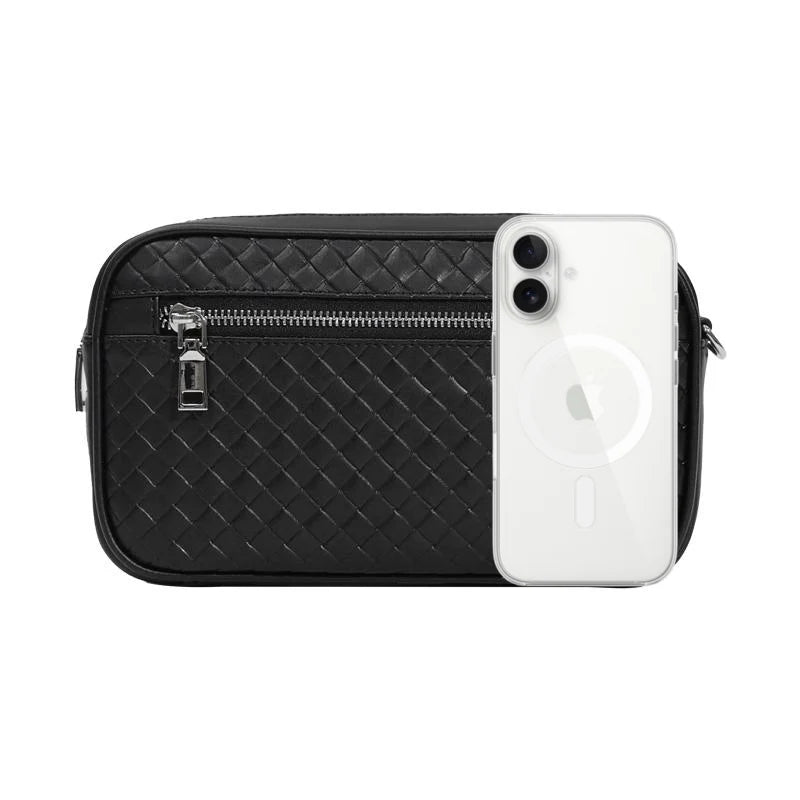 Men’s Leather Anti-Theft Clutch Bag – Fingerprint Lock Waterproof Business Travel Organizer