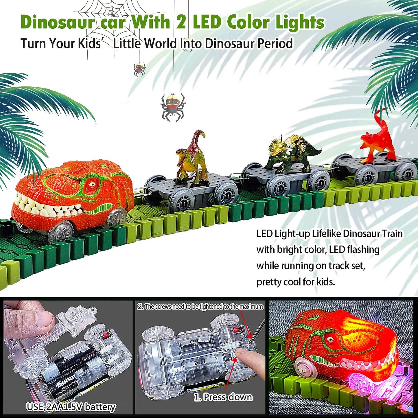 Dinosaur Transport Track Set – Creative Jurassic Adventure Playset