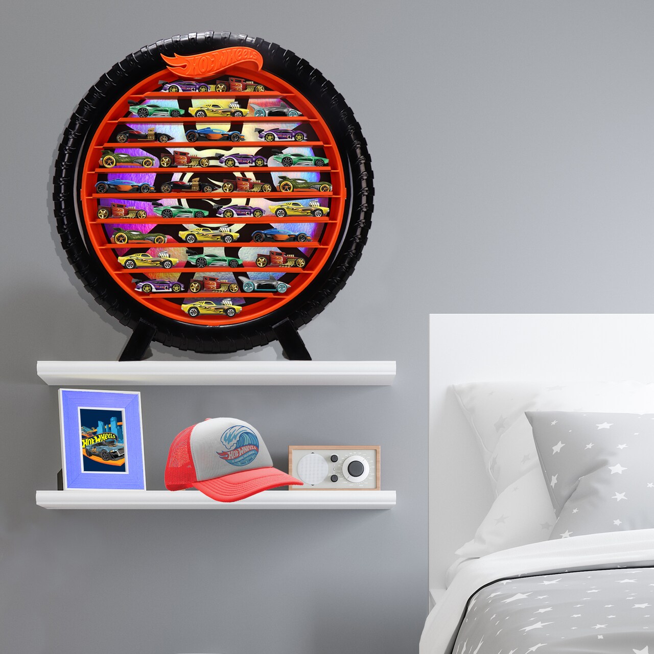 30-Car Display Case – Die-Cast Storage for Kids 3+