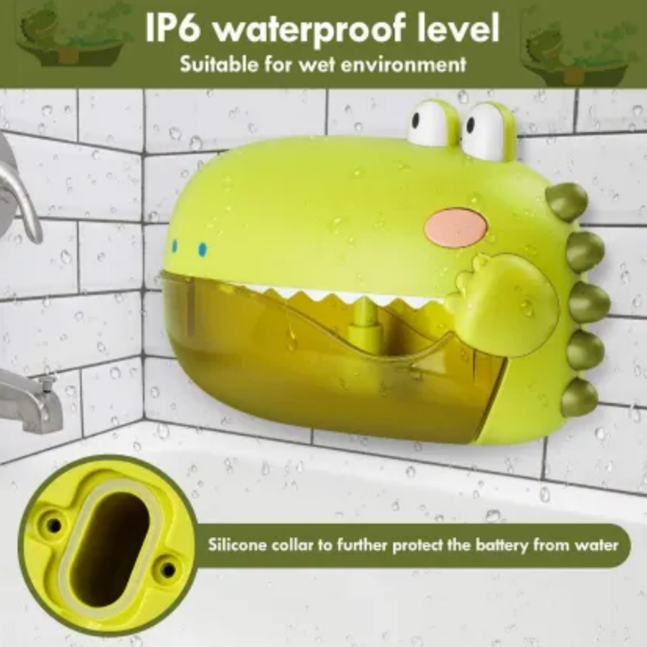 Automatic Dinosaur Bubble Machine – Electric Bathtub Toy with Music