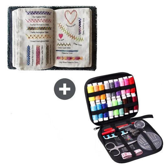 Portable Embroidery Stitch Book + Professional Sewing Kit
