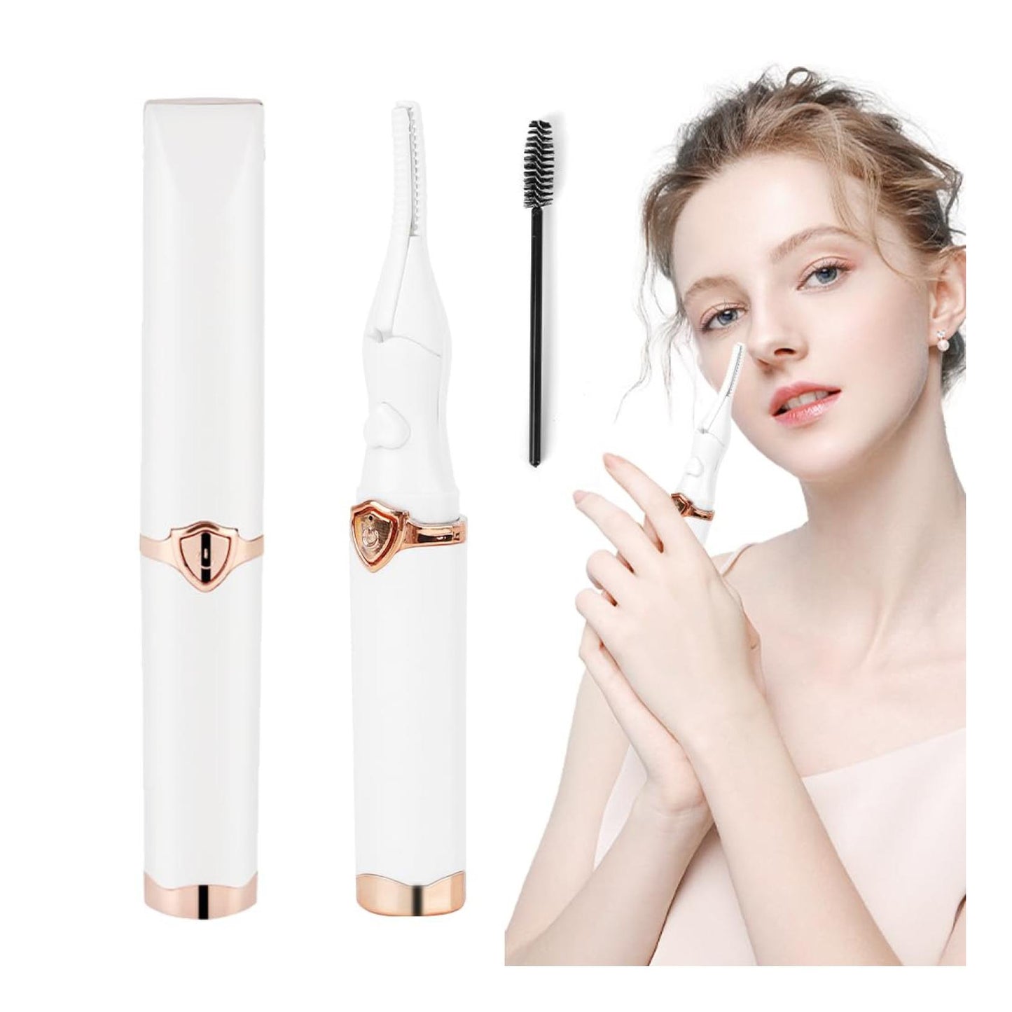 Portable USB Heated Eyelash Curler – 3 Temperature Modes for Long-Lasting Curls