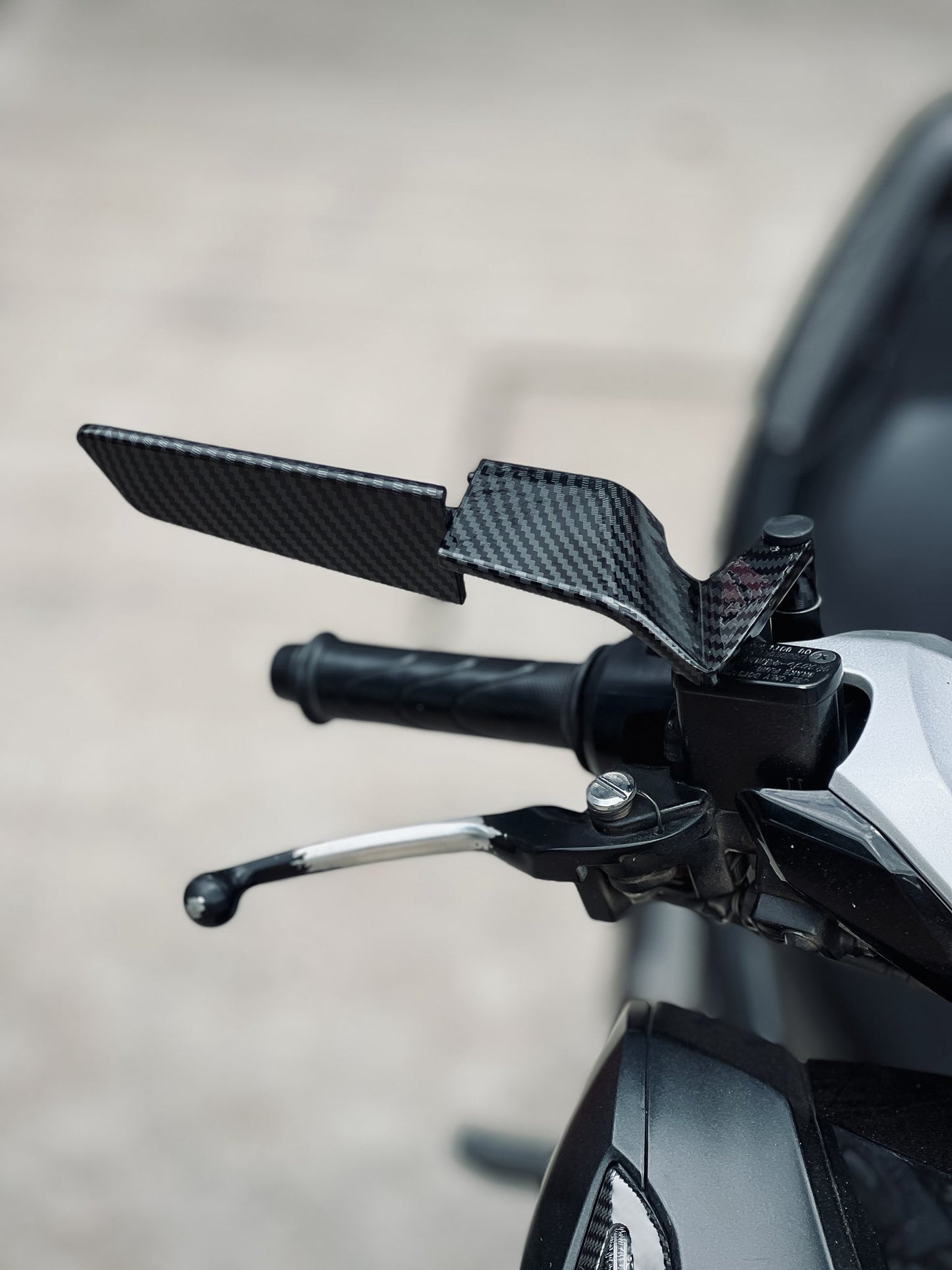 Universal Aerodynamic Carbon Fiber Textured Rearview Mirrors