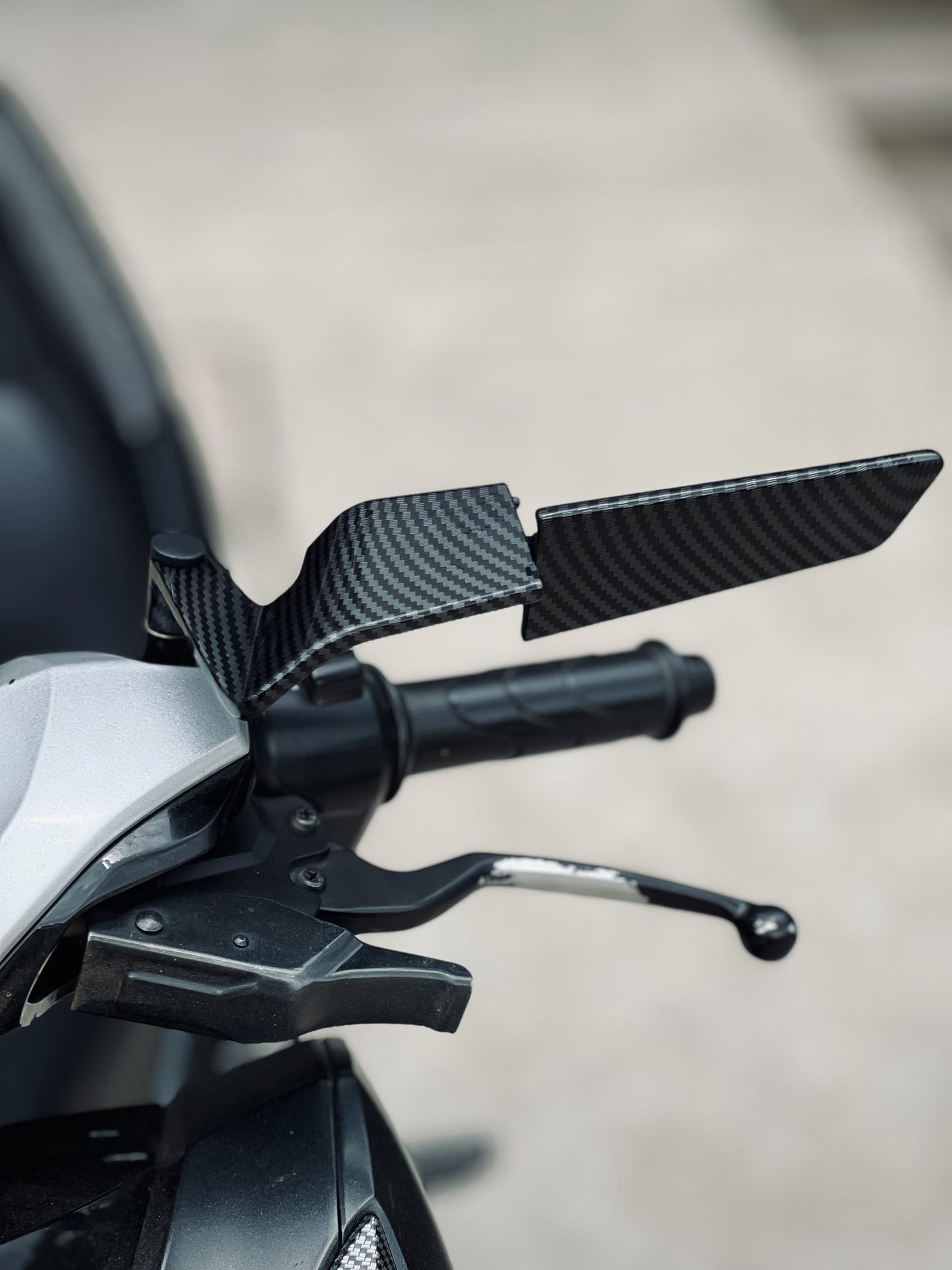 Universal Aerodynamic Carbon Fiber Textured Rearview Mirrors