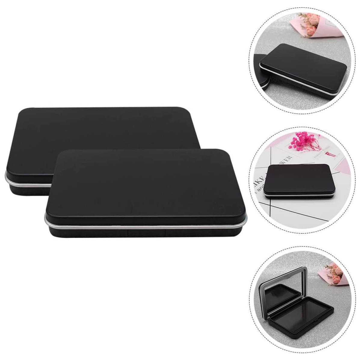 Empty Makeup Container Set – Portable Refillable Eyeshadow, Blush & Lipstick Storage Box