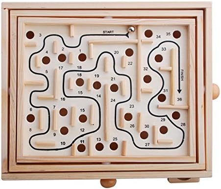 Wooden Table Maze Game / Balance Board Labyrinth – Fun Puzzle Toy for Kids & Adults