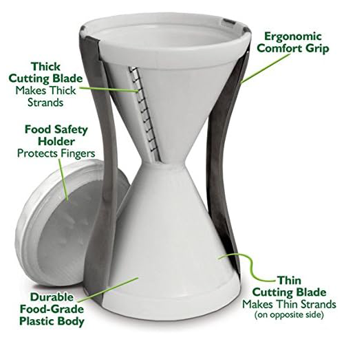 Vegetable Slicer – Stainless Steel Spiral Cutter for Zoodles and Veggie Noodles