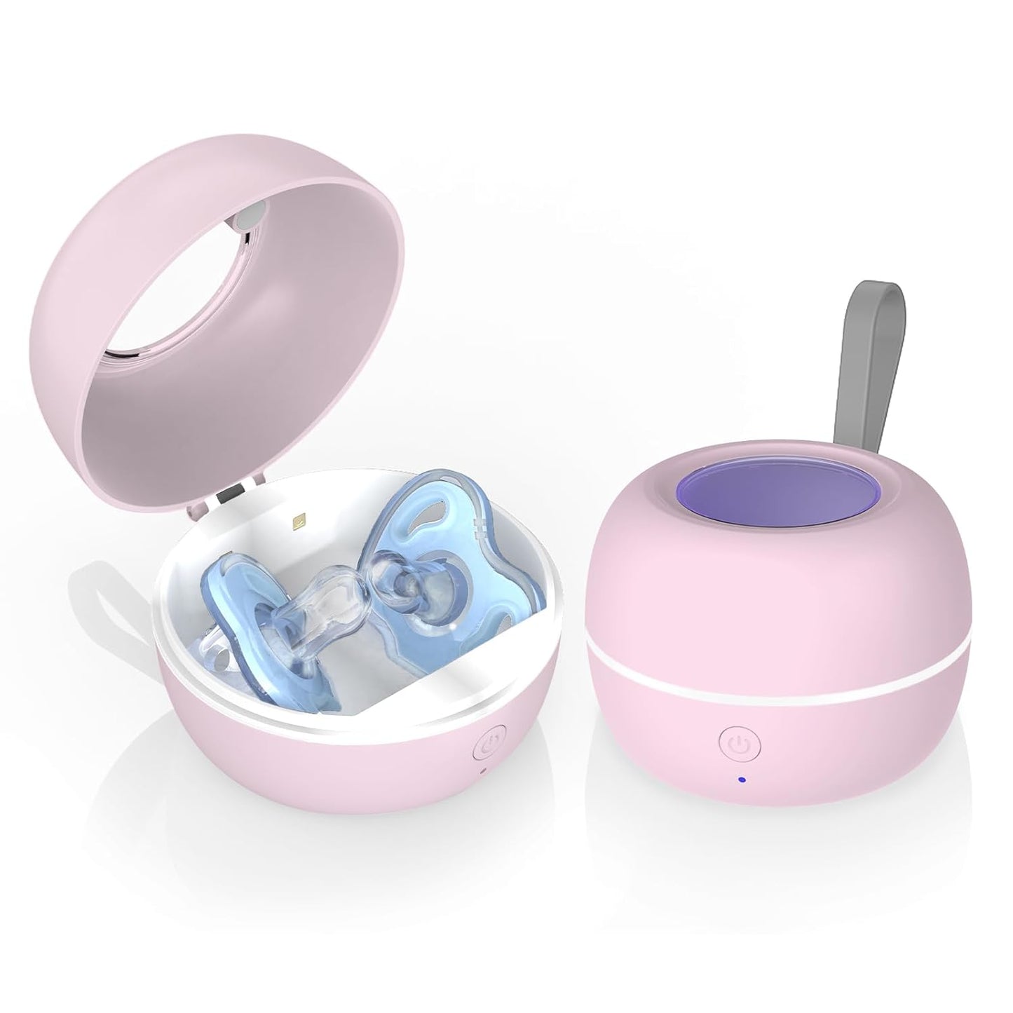 Portable Pacifier Sterilizer – UV Light Disinfection Box On-the-Go Baby Pacifier Cleaner