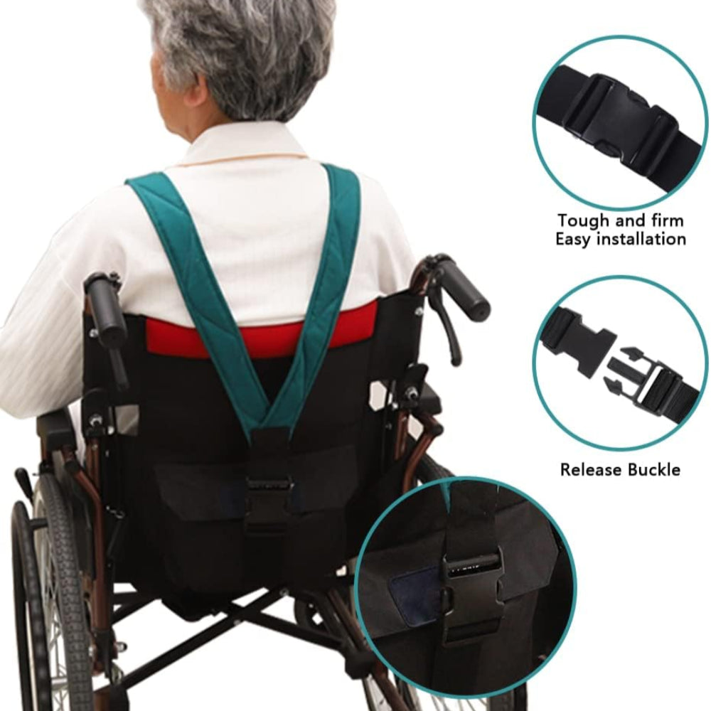 Wheelchair Seat Belt – Anti-Fall Safety Harness with Adjustable Secure Buckle