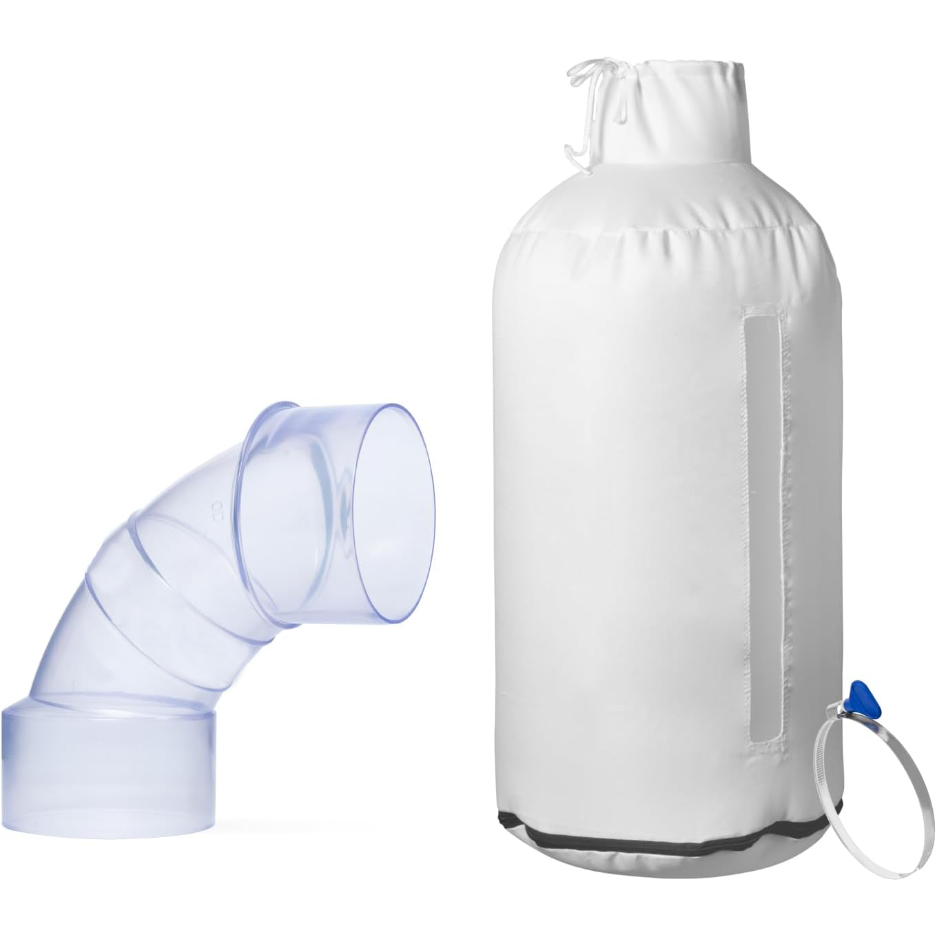 Dust Collection Bag with 4-Inch Keyed Hose Clamp – 30 Micron Filter for Planers & Collectors