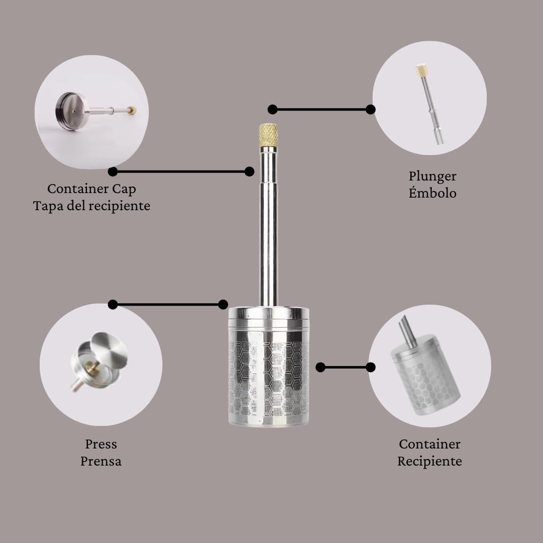 Portable Stainless Steel Mini French Press – 3-in-1 Hot, Iced & Cold Brew Maker