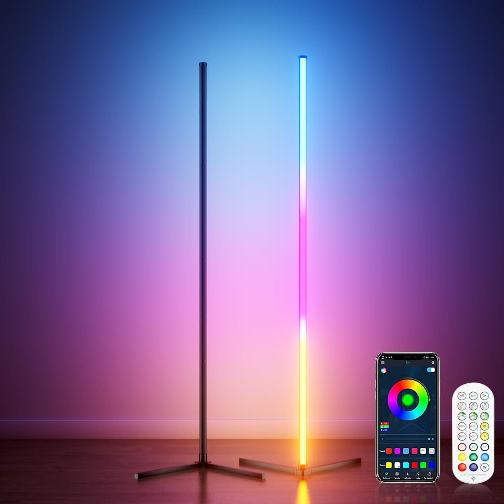 Modern Stand Floor Lamp with Music Sync