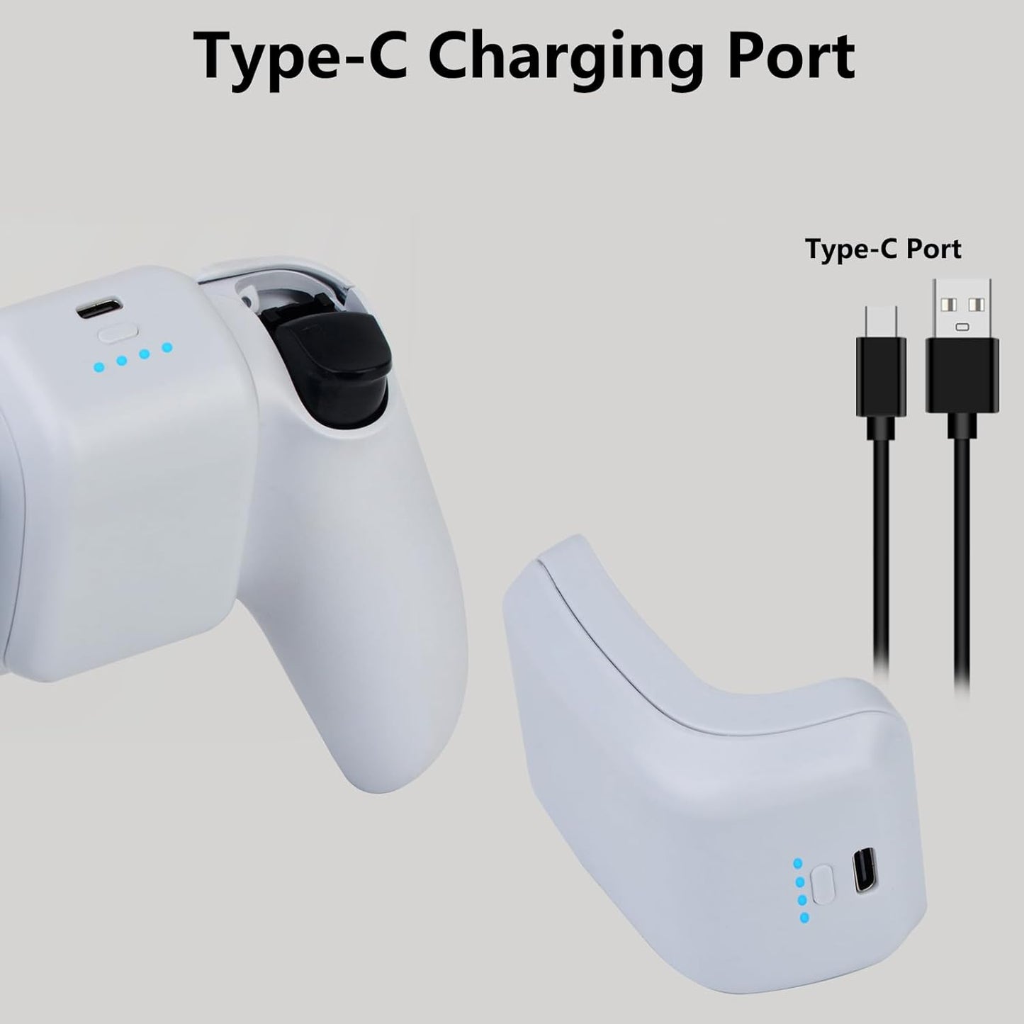 External Battery Pack for Sony PS5 DualSense Wireless Controller