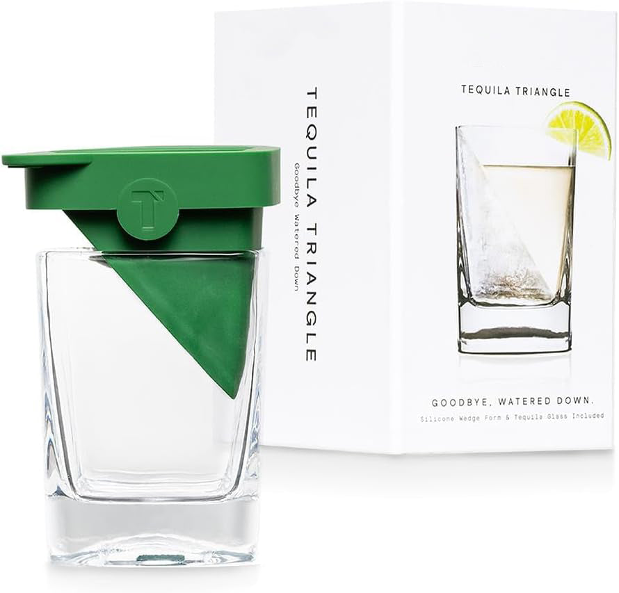 Whiskey Wedge Glass – Premium Old-Fashioned Glass with Silicone Ice Mold