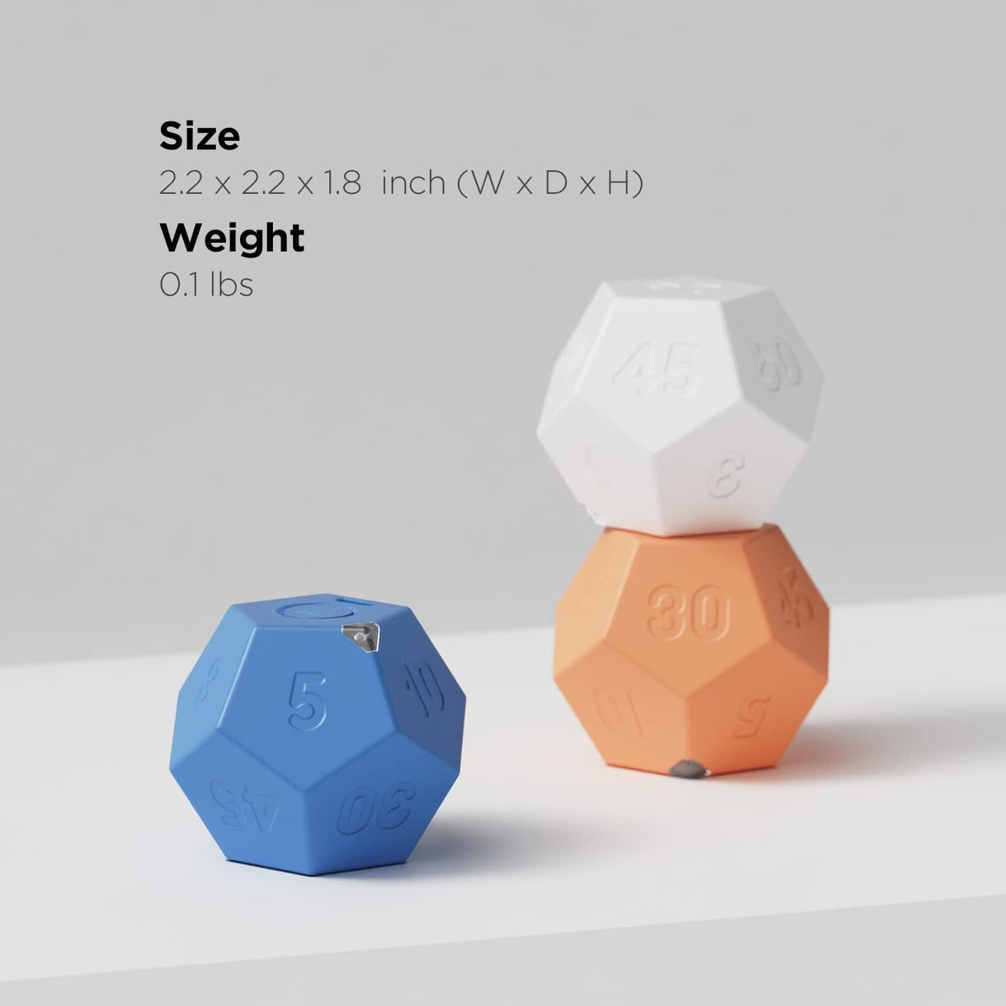 Twelve-Sided Time Cube – Rechargeable Mini Timer Desk & Study Productivity Timer