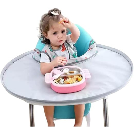 Baby Food Catcher Bib and Tray Set | High Chair Self-Feeding | Clean & Tidy Mealtime
