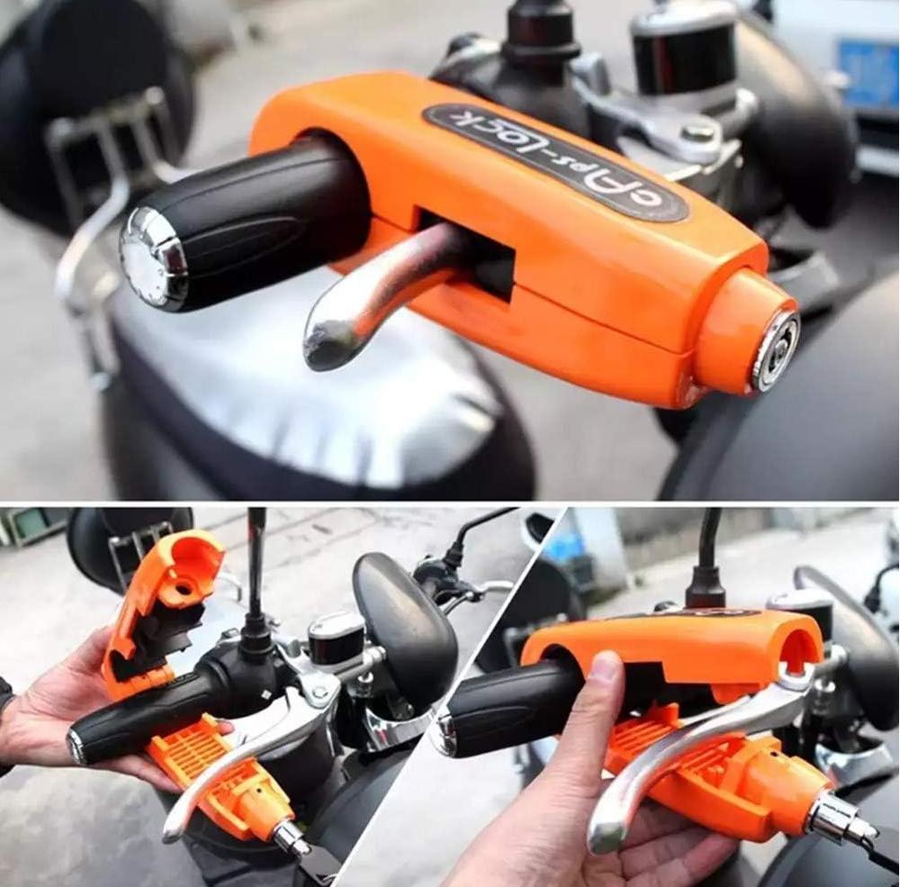 Motorcycle Handlebar Lock – Throttle Grip & Brake Security Lock
