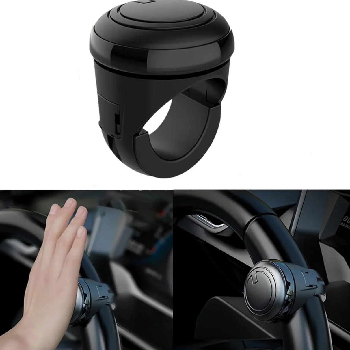 360° Steering Wheel Spinner Knob – Easy One-Hand Control | Non-Slip Silicone Grip