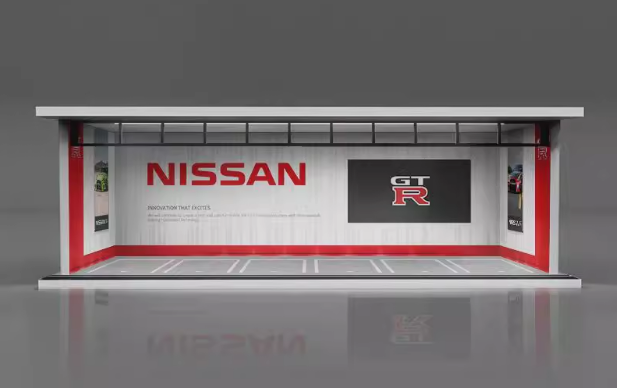 1/64 3D Parking Garage Model – LED Light Display Scene for Car Collectibles