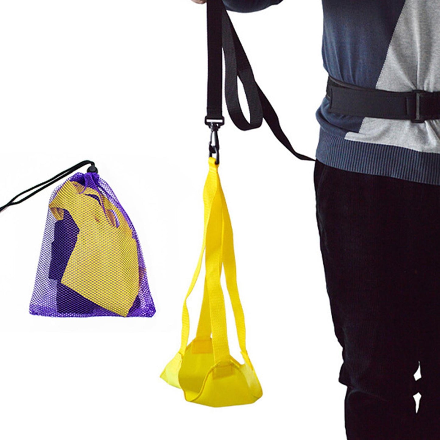 Swim Parachute Swim Resistance Belt – Agility & Strength Training Band for Beginners