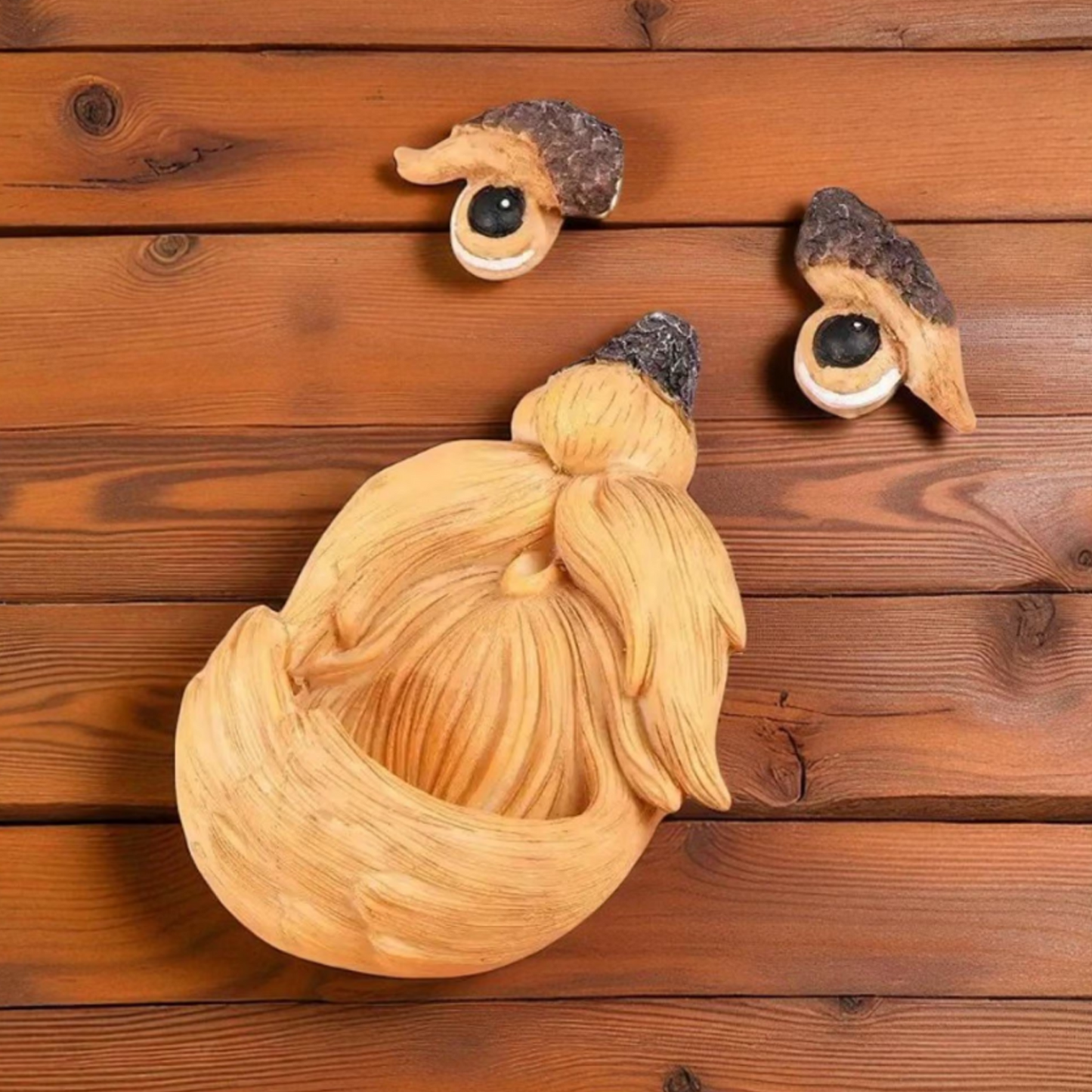 Old Man Tree Face Decor Outdoor, Tree Hugger Sculpture Bird Feeder